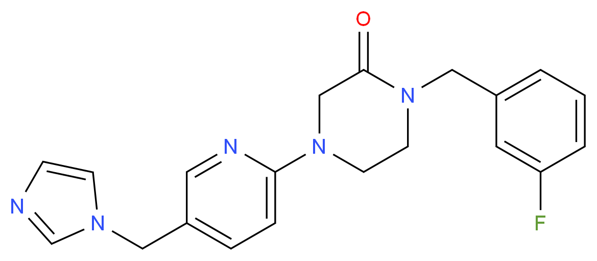 1-(3-fluorobenzyl)-4-[5-(1H-imidazol-1-ylmethyl)-2-pyridinyl]-2-piperazinone_Molecular_structure_CAS_)