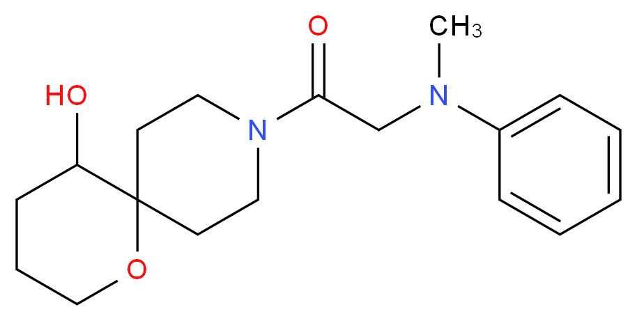 9-(N-methyl-N-phenylglycyl)-1-oxa-9-azaspiro[5.5]undecan-5-ol_Molecular_structure_CAS_)