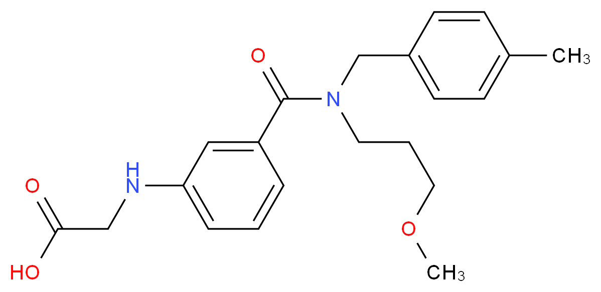 [(3-{[(3-methoxypropyl)(4-methylbenzyl)amino]carbonyl}phenyl)amino]acetic acid_Molecular_structure_CAS_)