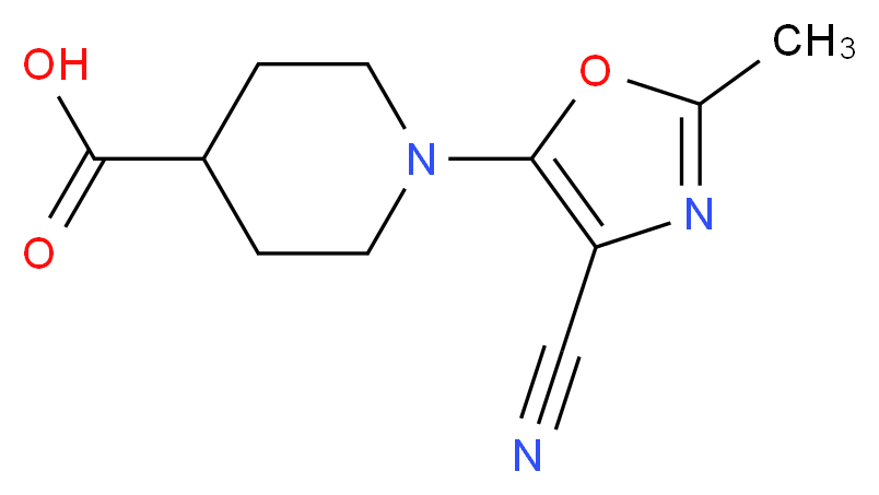 1-(4-cyano-2-methyloxazol-5-yl)piperidine-4-carboxylic acid_Molecular_structure_CAS_)