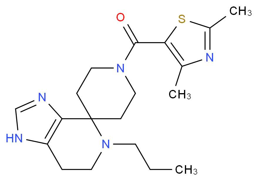 1'-[(2,4-dimethyl-1,3-thiazol-5-yl)carbonyl]-5-propyl-1,5,6,7-tetrahydrospiro[imidazo[4,5-c]pyridine-4,4'-piperidine]_Molecular_structure_CAS_)