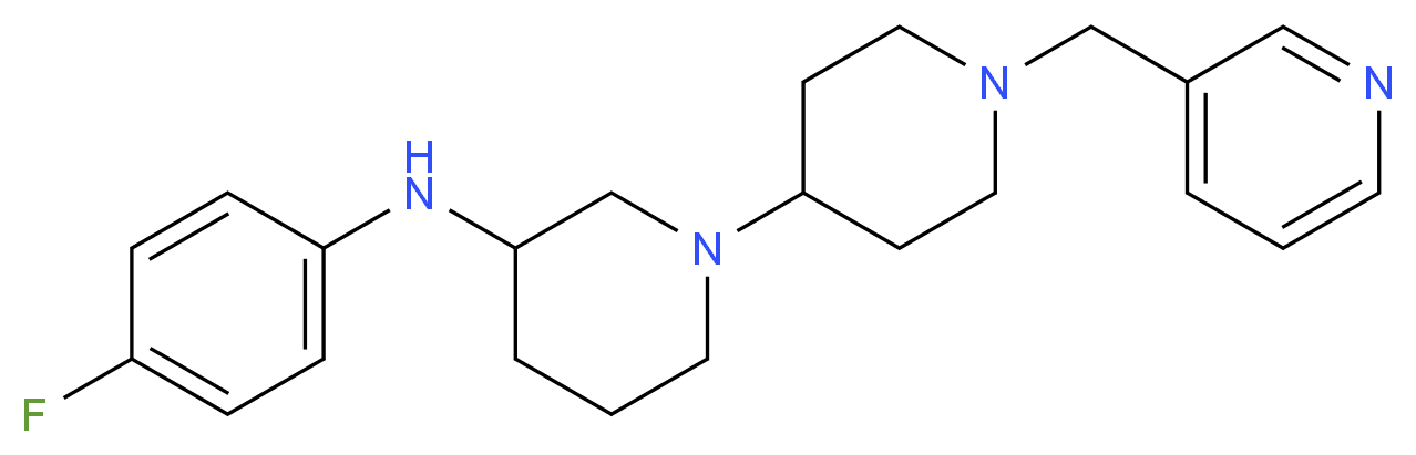 N-(4-fluorophenyl)-1'-(3-pyridinylmethyl)-1,4'-bipiperidin-3-amine_Molecular_structure_CAS_)