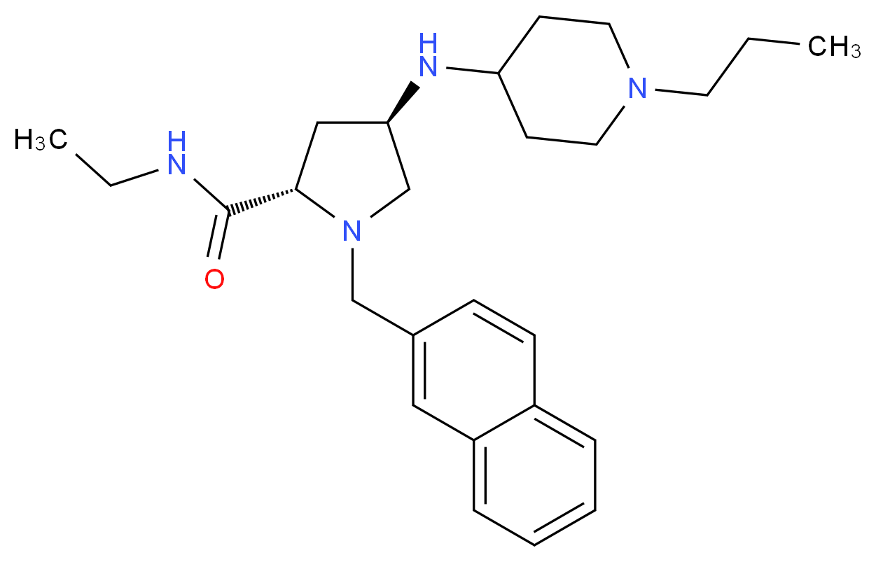 (4R)-N-ethyl-1-(2-naphthylmethyl)-4-[(1-propyl-4-piperidinyl)amino]-L-prolinamide_Molecular_structure_CAS_)