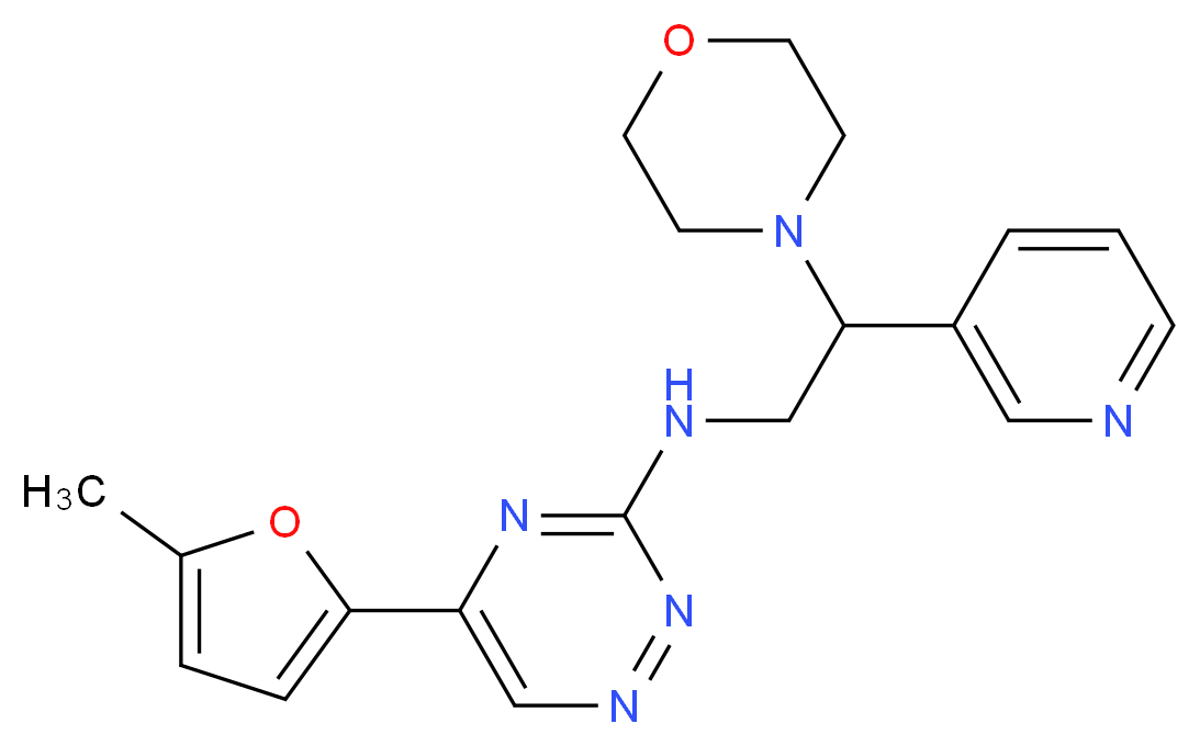 5-(5-methyl-2-furyl)-N-[2-(4-morpholinyl)-2-(3-pyridinyl)ethyl]-1,2,4-triazin-3-amine_Molecular_structure_CAS_)