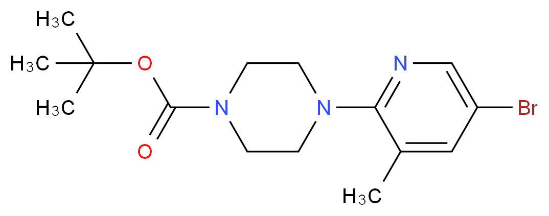 5-BROMO-2-(4-BOC-PIPERAZIN-1-YL)-3-METHYLPYRIDINE_Molecular_structure_CAS_878809-70-2)