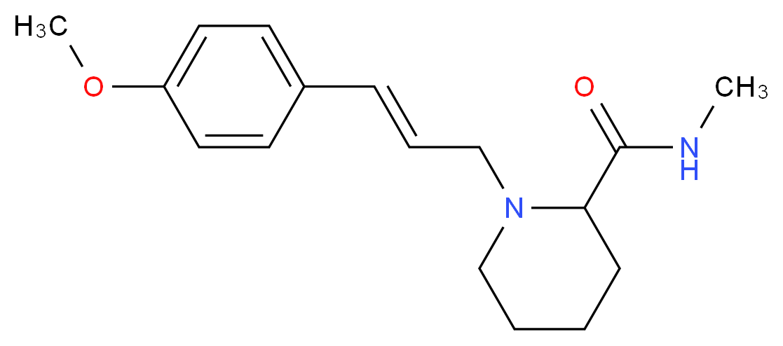 1-[(2E)-3-(4-methoxyphenyl)prop-2-en-1-yl]-N-methylpiperidine-2-carboxamide_Molecular_structure_CAS_)