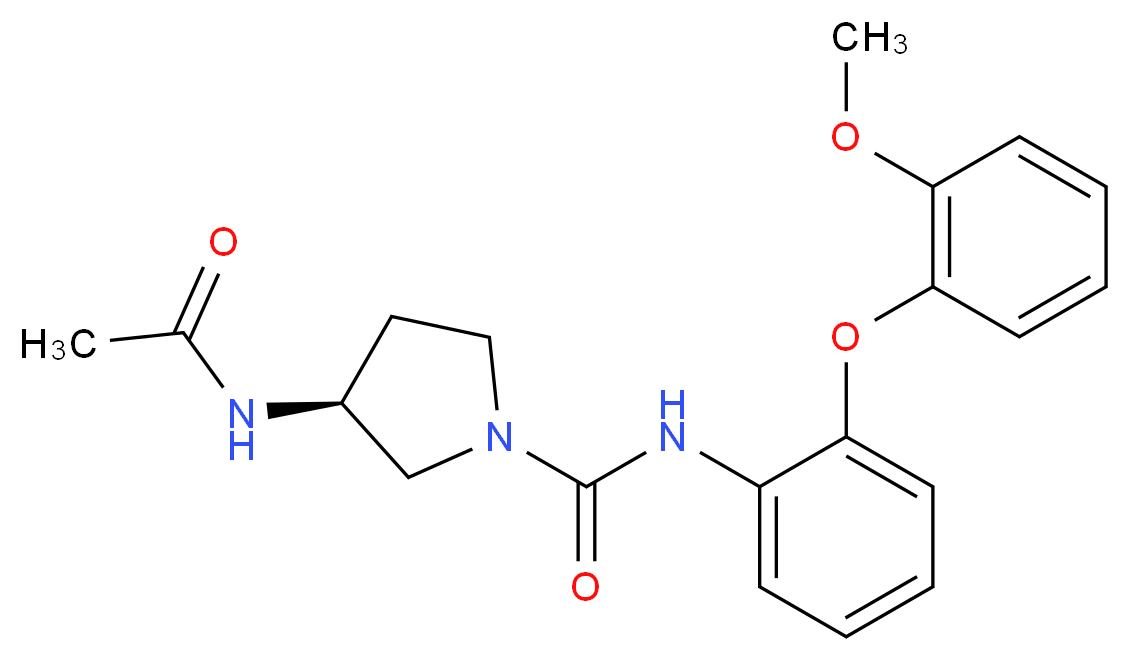 (3S)-3-(acetylamino)-N-[2-(2-methoxyphenoxy)phenyl]pyrrolidine-1-carboxamide_Molecular_structure_CAS_)