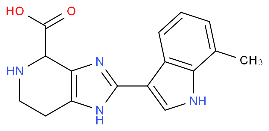 2-(7-methyl-1H-indol-3-yl)-4,5,6,7-tetrahydro-1H-imidazo[4,5-c]pyridine-4-carboxylic acid_Molecular_structure_CAS_)