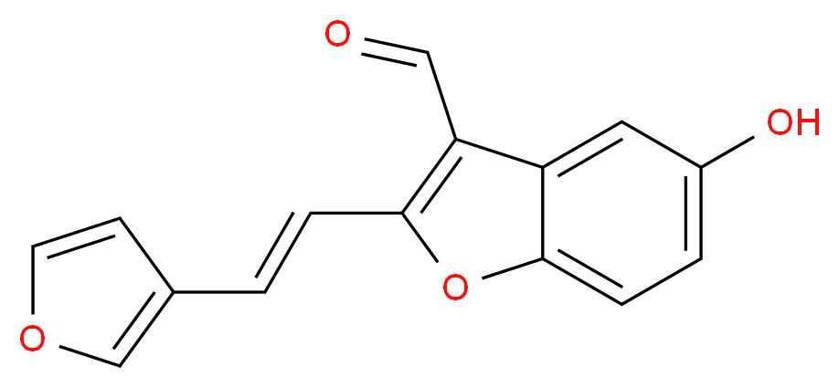 2-[2-(3-Furyl)vinyl]-5-hydroxy-1-benzofuran-3-carbaldehyde_Molecular_structure_CAS_)