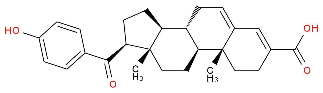 (8alpha,10alpha,13alpha,17beta)-17-[(4-hydroxyphenyl)carbonyl]androsta-3,5-diene-3-carboxylic acid_Molecular_structure_CAS_)