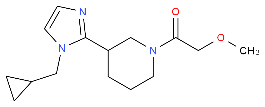3-[1-(cyclopropylmethyl)-1H-imidazol-2-yl]-1-(methoxyacetyl)piperidine_Molecular_structure_CAS_)