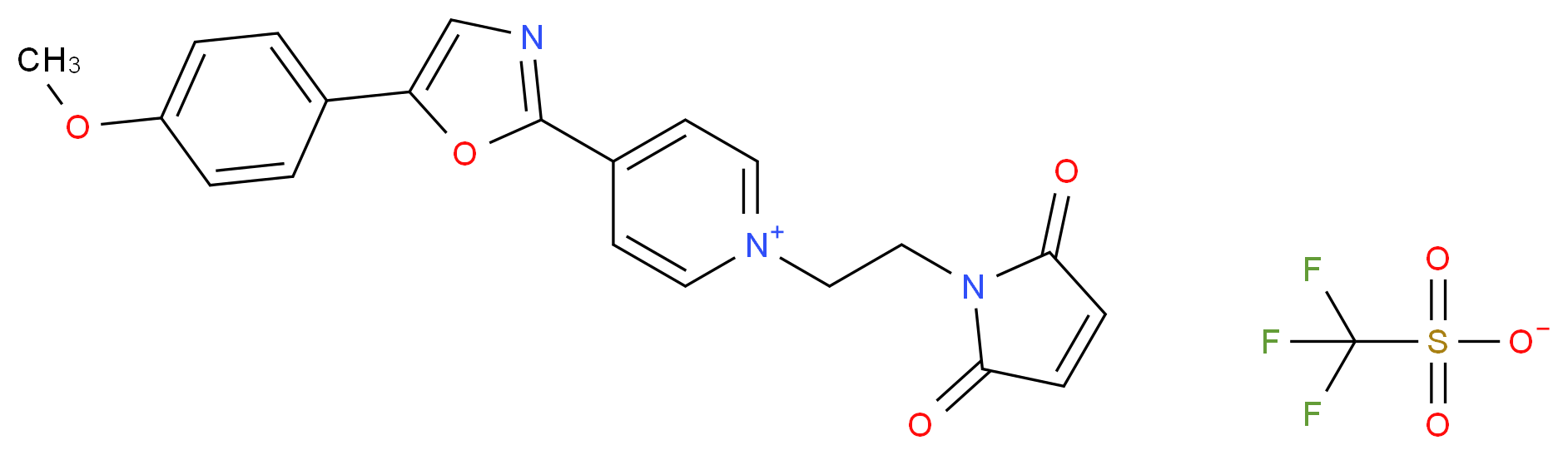 1-[2-(Maleimido)ethyl]-4-[5-(4-methoxyphenyl)-2-oxazolyl]pyridinium triflate_Molecular_structure_CAS_155862-98-9)