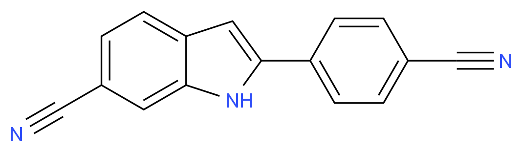 6-Cyano-2-(4-cyanophenyl)indole_Molecular_structure_CAS_28719-00-8)
