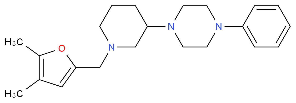 1-{1-[(4,5-dimethyl-2-furyl)methyl]-3-piperidinyl}-4-phenylpiperazine_Molecular_structure_CAS_)