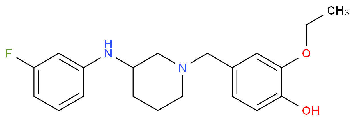 2-ethoxy-4-({3-[(3-fluorophenyl)amino]-1-piperidinyl}methyl)phenol_Molecular_structure_CAS_)