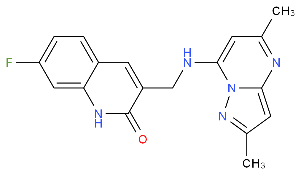 3-{[(2,5-dimethylpyrazolo[1,5-a]pyrimidin-7-yl)amino]methyl}-7-fluoro-2(1H)-quinolinone_Molecular_structure_CAS_)