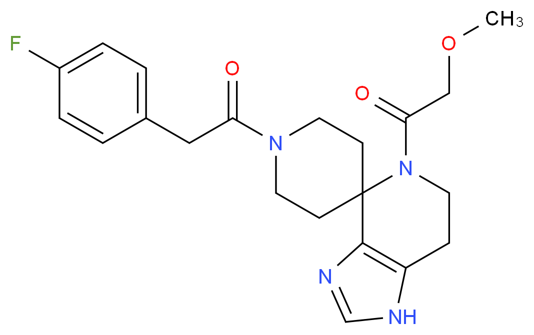1'-[(4-fluorophenyl)acetyl]-5-(methoxyacetyl)-1,5,6,7-tetrahydrospiro[imidazo[4,5-c]pyridine-4,4'-piperidine]_Molecular_structure_CAS_)