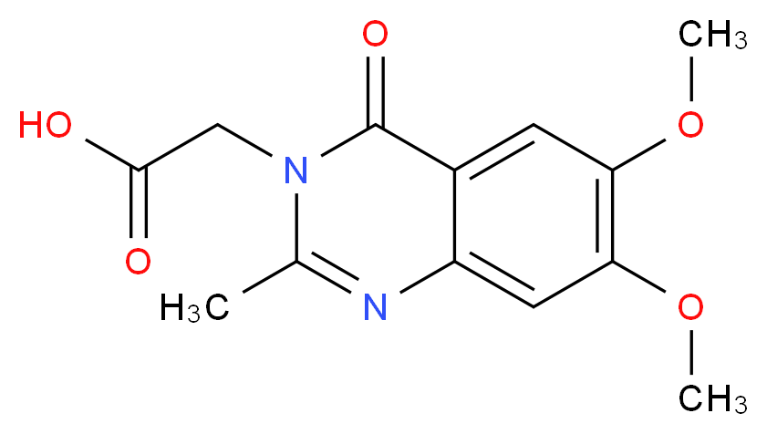 2-(6,7-dimethoxy-2-methyl-4-oxoquinazolin-3(4H)-yl)acetic acid_Molecular_structure_CAS_)