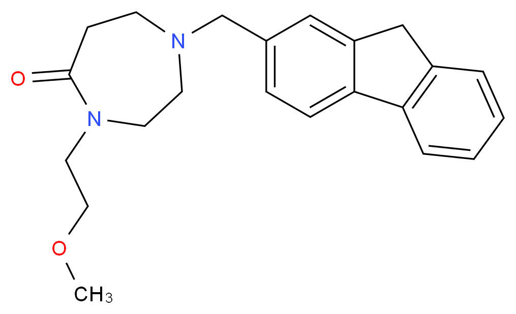 1-(9H-fluoren-2-ylmethyl)-4-(2-methoxyethyl)-1,4-diazepan-5-one_Molecular_structure_CAS_)