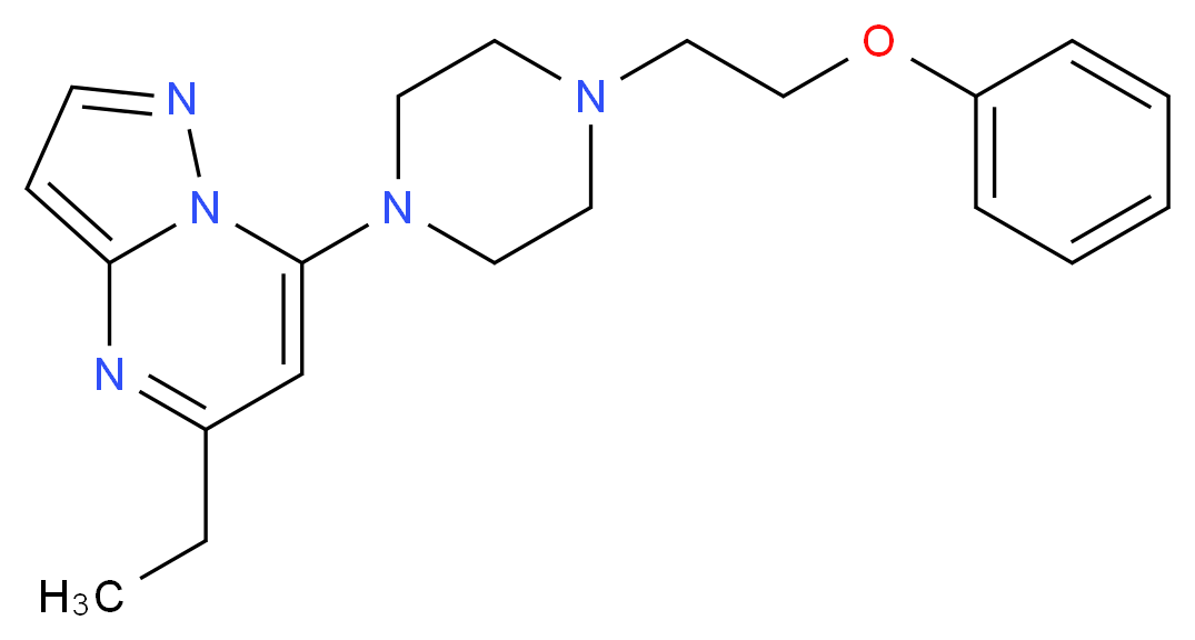 5-ethyl-7-[4-(2-phenoxyethyl)-1-piperazinyl]pyrazolo[1,5-a]pyrimidine_Molecular_structure_CAS_)