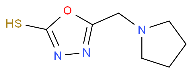 5-(pyrrolidin-1-ylmethyl)-1,3,4-oxadiazole-2-thiol_Molecular_structure_CAS_)
