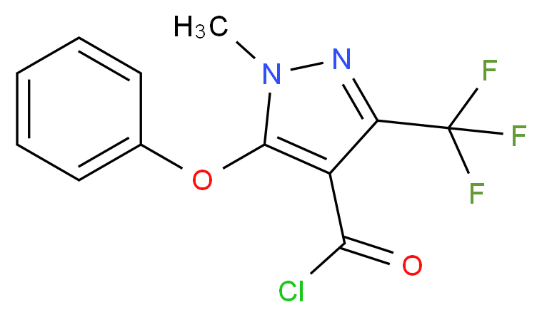 1-methyl-5-phenoxy-3-(trifluoromethyl)-1H-pyrazole-4-carbonyl chloride_Molecular_structure_CAS_921939-09-5)
