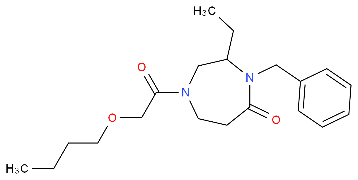 4-benzyl-1-(butoxyacetyl)-3-ethyl-1,4-diazepan-5-one_Molecular_structure_CAS_)