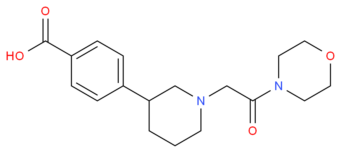 4-[1-(2-morpholin-4-yl-2-oxoethyl)piperidin-3-yl]benzoic acid_Molecular_structure_CAS_)
