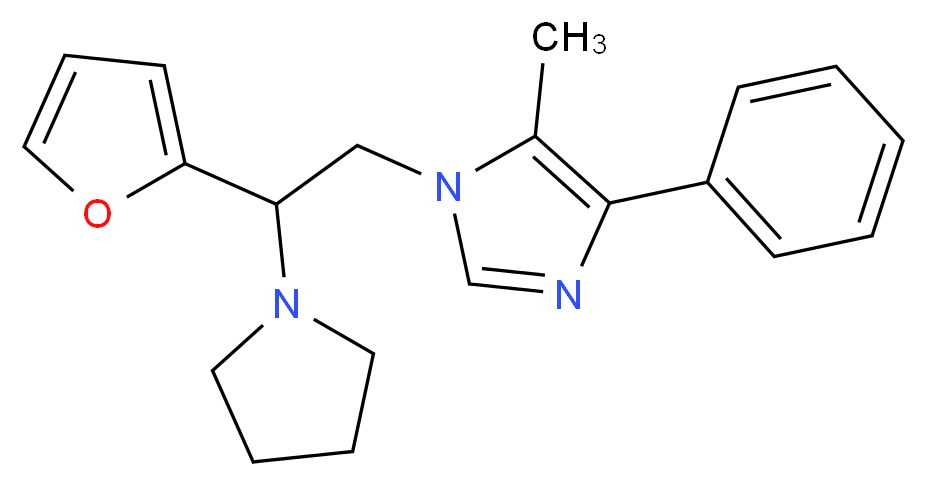 1-[2-(2-furyl)-2-pyrrolidin-1-ylethyl]-5-methyl-4-phenyl-1H-imidazole_Molecular_structure_CAS_)