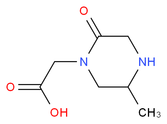 (5-METHYL-2-OXO-PIPERAZIN-1-YL)-ACETIC ACID_Molecular_structure_CAS_1060808-08-3)