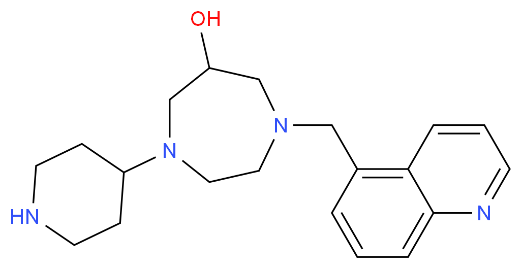 1-piperidin-4-yl-4-(quinolin-5-ylmethyl)-1,4-diazepan-6-ol_Molecular_structure_CAS_)