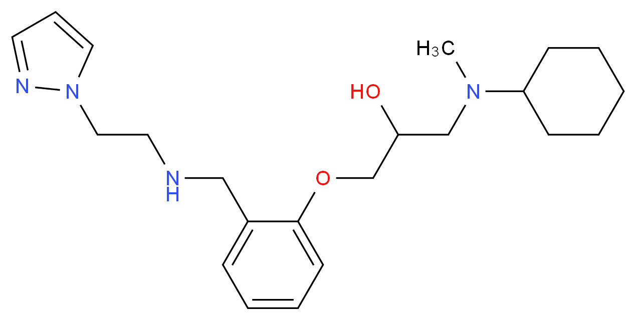 1-[cyclohexyl(methyl)amino]-3-[2-({[2-(1H-pyrazol-1-yl)ethyl]amino}methyl)phenoxy]-2-propanol_Molecular_structure_CAS_)