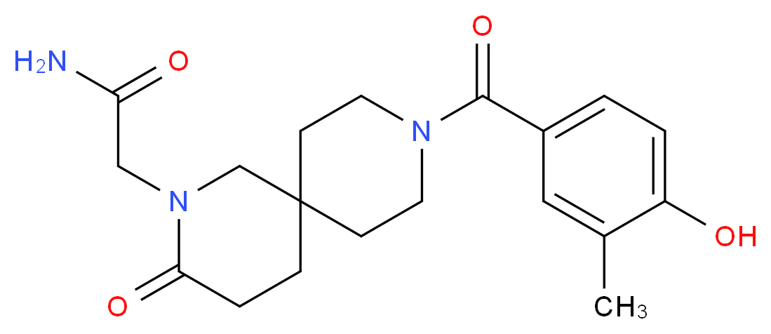 2-[9-(4-hydroxy-3-methylbenzoyl)-3-oxo-2,9-diazaspiro[5.5]undec-2-yl]acetamide_Molecular_structure_CAS_)