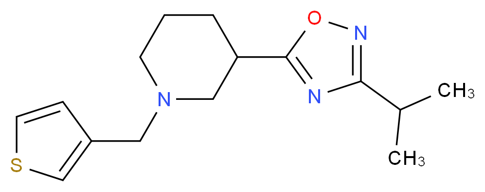 3-(3-isopropyl-1,2,4-oxadiazol-5-yl)-1-(3-thienylmethyl)piperidine_Molecular_structure_CAS_)
