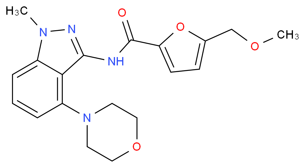 5-(methoxymethyl)-N-(1-methyl-4-morpholin-4-yl-1H-indazol-3-yl)-2-furamide_Molecular_structure_CAS_)