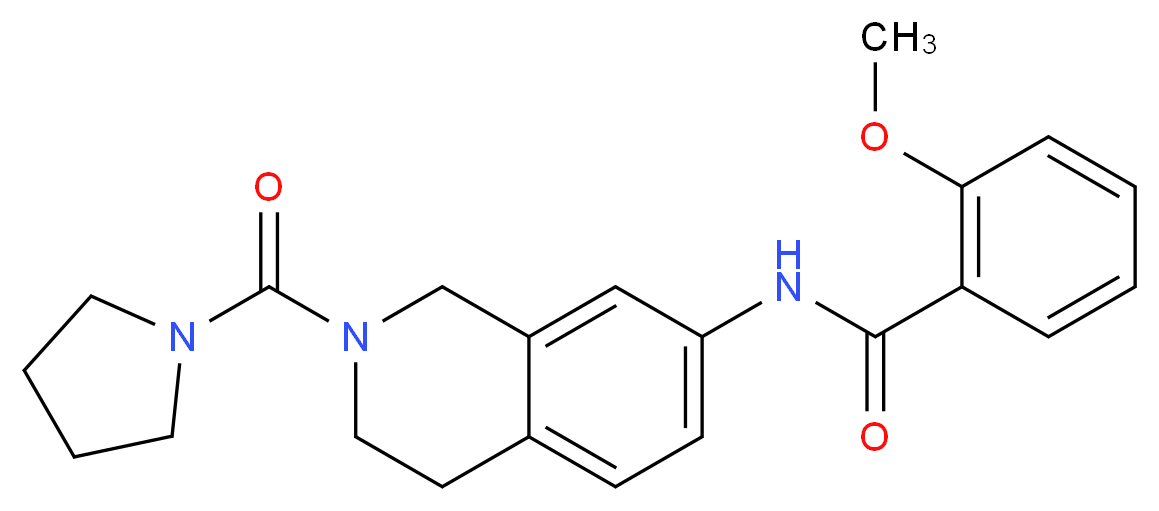 2-methoxy-N-[2-(pyrrolidin-1-ylcarbonyl)-1,2,3,4-tetrahydroisoquinolin-7-yl]benzamide_Molecular_structure_CAS_)
