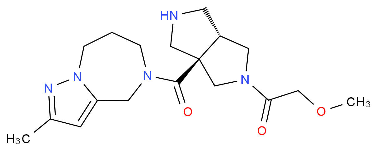 5-{[(3aR*,6aR*)-2-(methoxyacetyl)hexahydropyrrolo[3,4-c]pyrrol-3a(1H)-yl]carbonyl}-2-methyl-5,6,7,8-tetrahydro-4H-pyrazolo[1,5-a][1,4]diazepine_Molecular_structure_CAS_)