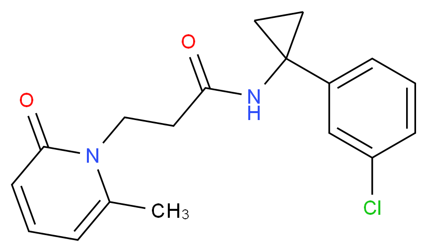N-[1-(3-chlorophenyl)cyclopropyl]-3-(6-methyl-2-oxopyridin-1(2H)-yl)propanamide_Molecular_structure_CAS_)