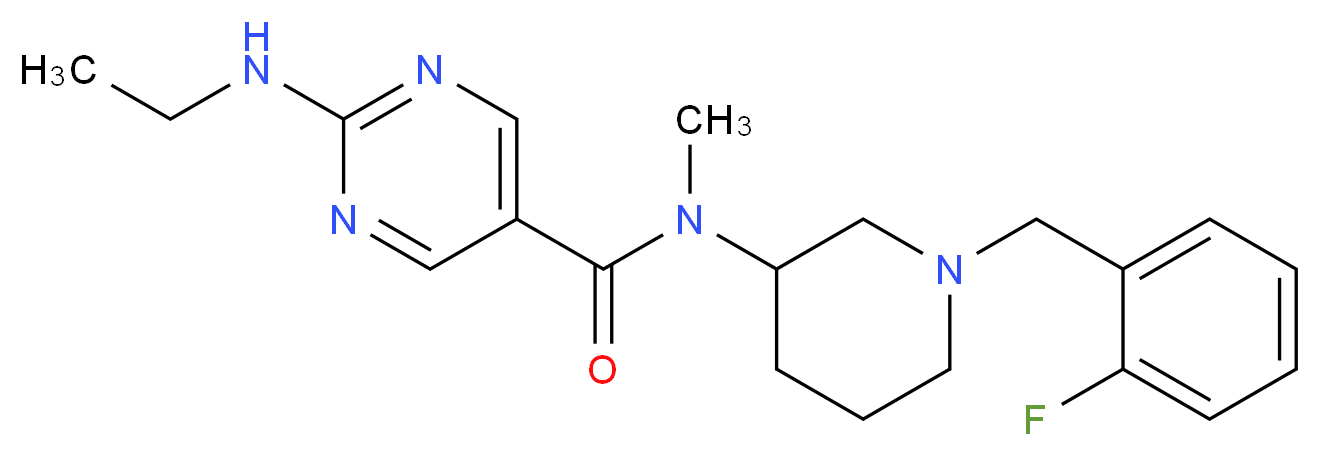 2-(ethylamino)-N-[1-(2-fluorobenzyl)-3-piperidinyl]-N-methyl-5-pyrimidinecarboxamide_Molecular_structure_CAS_)