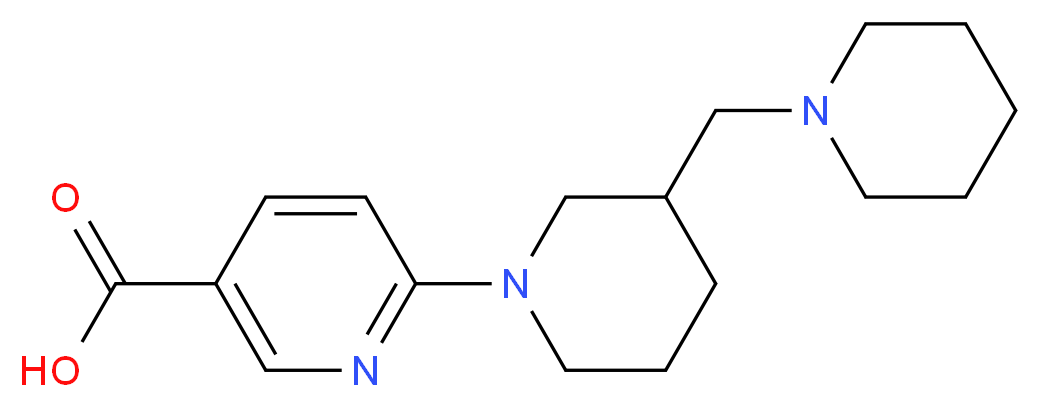 6-[3-(1-piperidinylmethyl)-1-piperidinyl]nicotinic acid_Molecular_structure_CAS_)