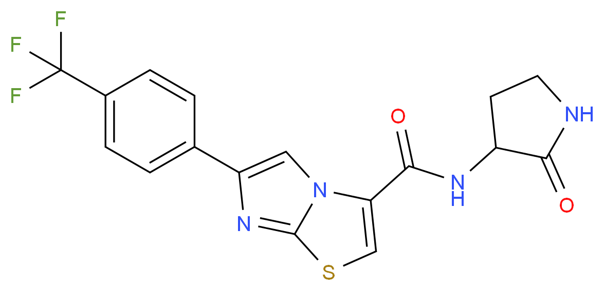 N-(2-oxopyrrolidin-3-yl)-6-[4-(trifluoromethyl)phenyl]imidazo[2,1-b][1,3]thiazole-3-carboxamide_Molecular_structure_CAS_)