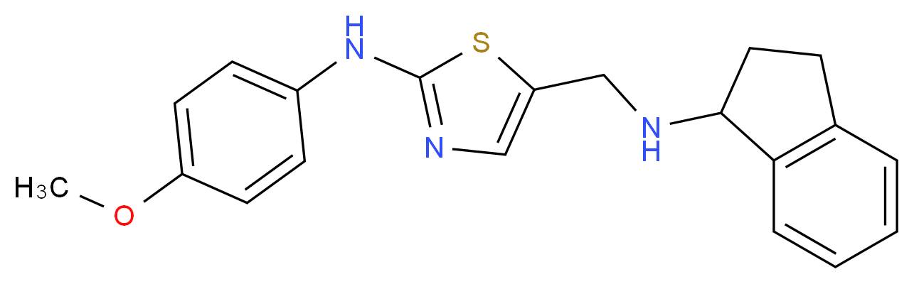 5-[(2,3-dihydro-1H-inden-1-ylamino)methyl]-N-(4-methoxyphenyl)-1,3-thiazol-2-amine_Molecular_structure_CAS_)