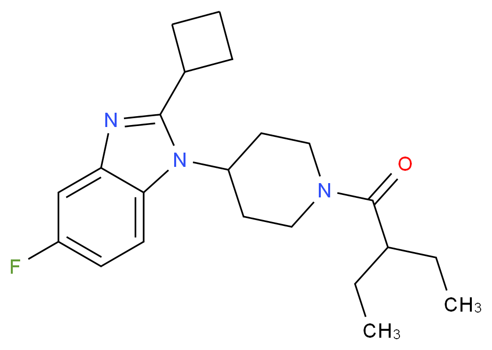 2-cyclobutyl-1-[1-(2-ethylbutanoyl)-4-piperidinyl]-5-fluoro-1H-benzimidazole_Molecular_structure_CAS_)