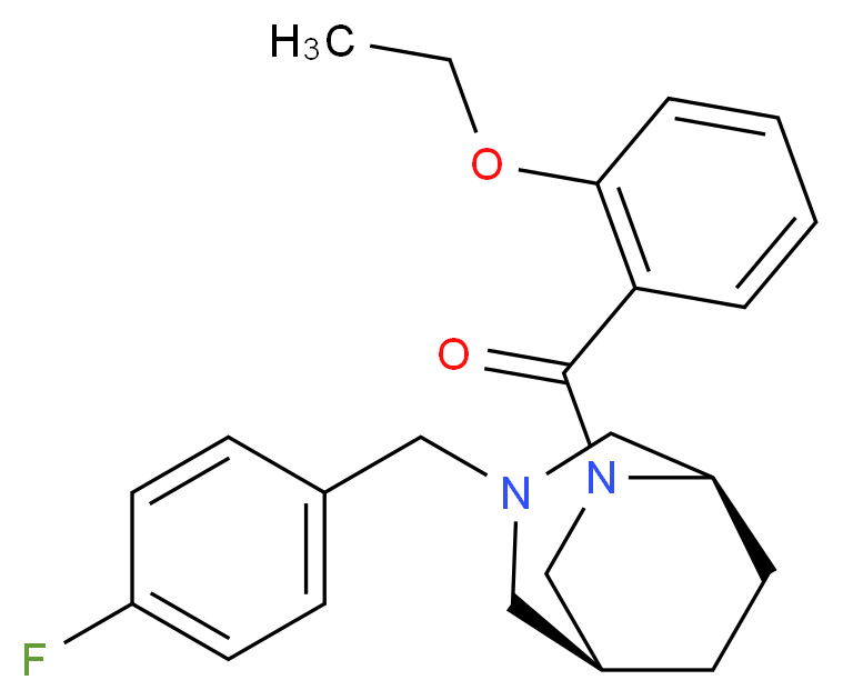 (1S*,5R*)-6-(2-ethoxybenzoyl)-3-(4-fluorobenzyl)-3,6-diazabicyclo[3.2.2]nonane_Molecular_structure_CAS_)