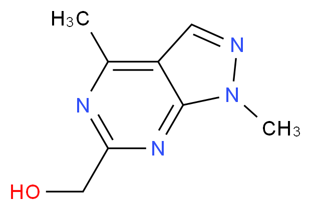 (1,4-dimethyl-1H-pyrazolo[3,4-d]pyrimidin-6-yl)methanol_Molecular_structure_CAS_)