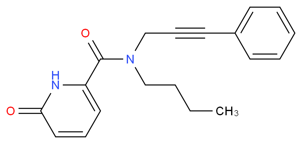 N-butyl-6-oxo-N-(3-phenylprop-2-yn-1-yl)-1,6-dihydropyridine-2-carboxamide_Molecular_structure_CAS_)