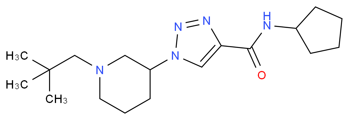 N-cyclopentyl-1-[1-(2,2-dimethylpropyl)-3-piperidinyl]-1H-1,2,3-triazole-4-carboxamide_Molecular_structure_CAS_)