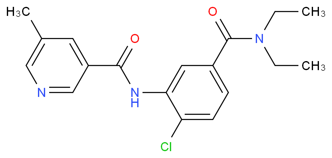 N-{2-chloro-5-[(diethylamino)carbonyl]phenyl}-5-methylnicotinamide_Molecular_structure_CAS_)