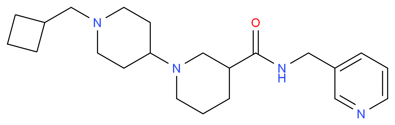 1'-(cyclobutylmethyl)-N-(pyridin-3-ylmethyl)-1,4'-bipiperidine-3-carboxamide_Molecular_structure_CAS_)