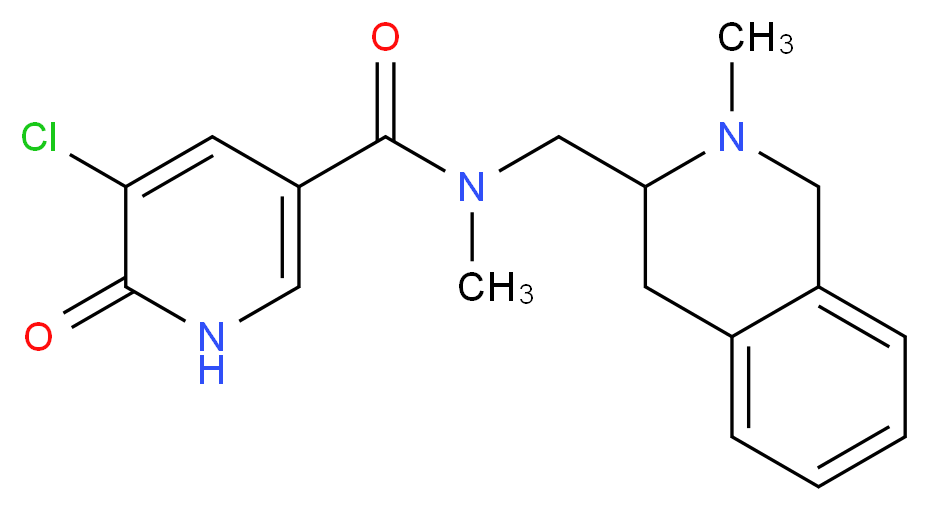 5-chloro-N-methyl-N-[(2-methyl-1,2,3,4-tetrahydro-3-isoquinolinyl)methyl]-6-oxo-1,6-dihydro-3-pyridinecarboxamide_Molecular_structure_CAS_)